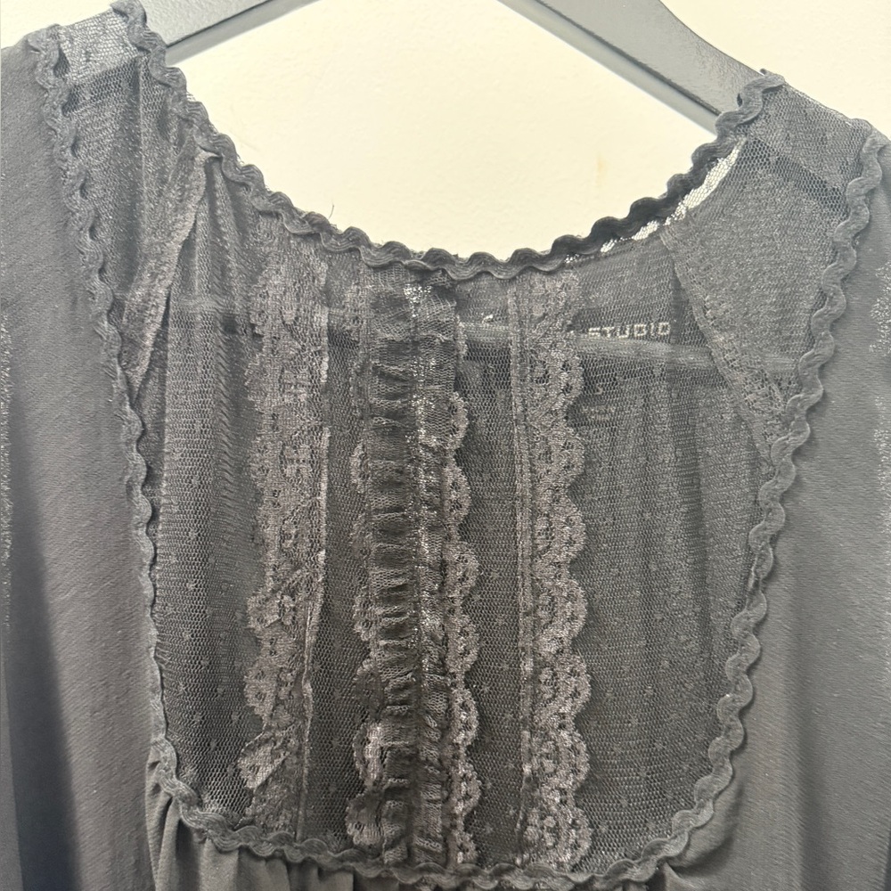 Max Studio black Lace Trim Dress